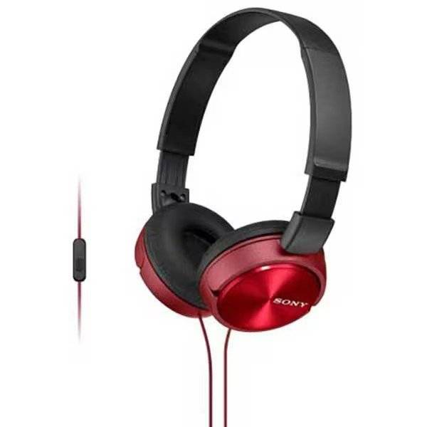 Casti SONY MDR-ZX310APR, Cu Fir, On-Ear, Microfon, roșu