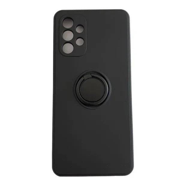 Husa Cover Silicon Finger Grip pentru Samsung A52/A52 5G Bulk Negru