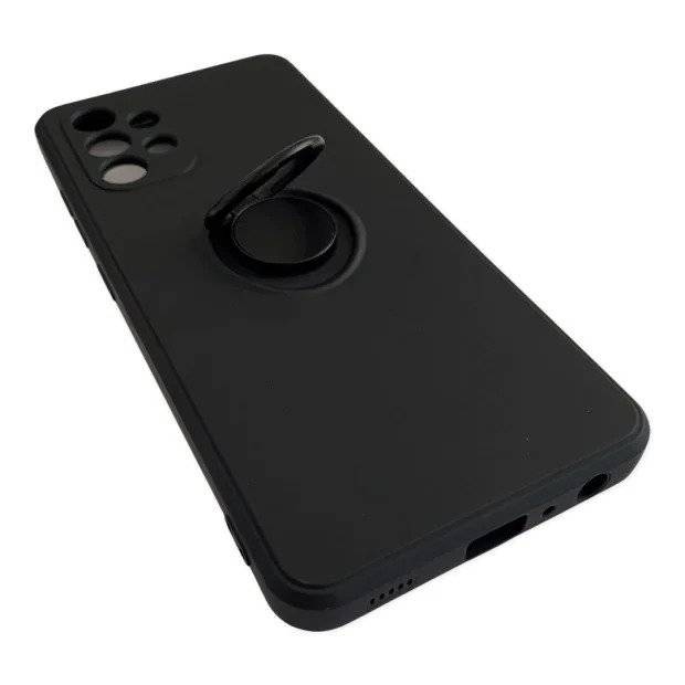 Husa Cover Silicon Finger Grip pentru Samsung A52/A52 5G Bulk Negru
